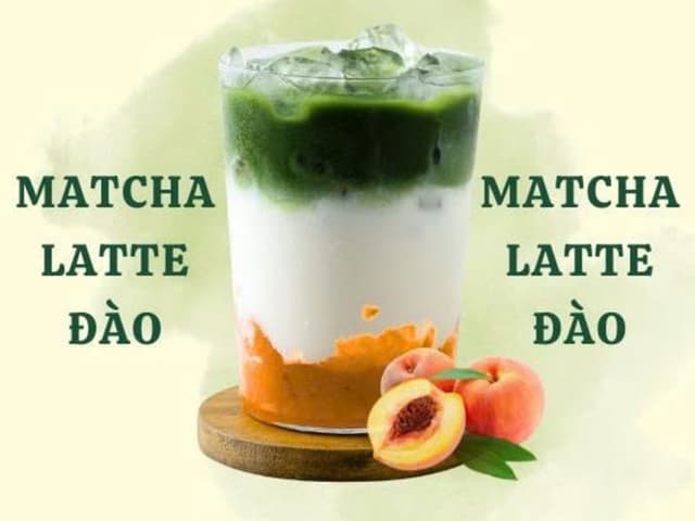 Matcha Latte Đào