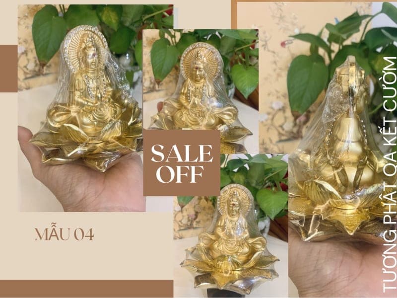 Tượng Phật Quan Âm kết cườm - Mẫu 04